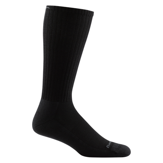 1480 men's the standard mid-calf lifestyle sock in color black with white darn tough signature on forefoot