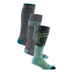 Bundle image of 3 socks the 954 in midnight, the 8057 in gray and the 8036 in aqua