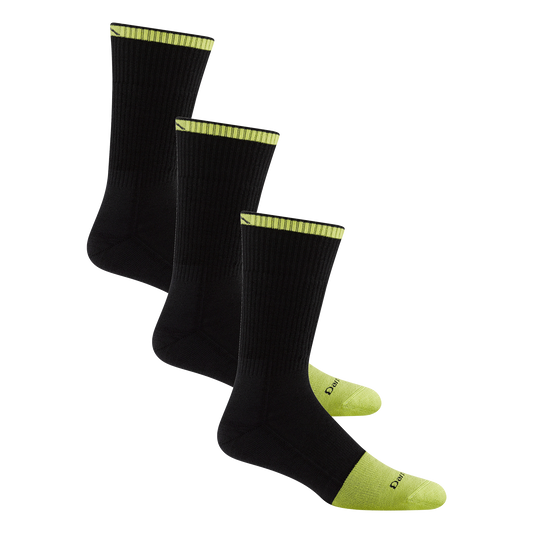 Bundle image of 3 men's steely work boot in limited edition color carbon with safety yellow toe and cuff