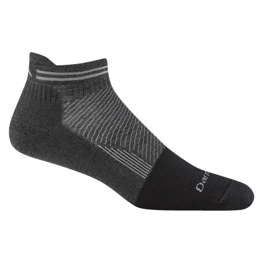 2211 mens Steely no show tab work sock in gravel featuring black full cushion toe with dark gray body