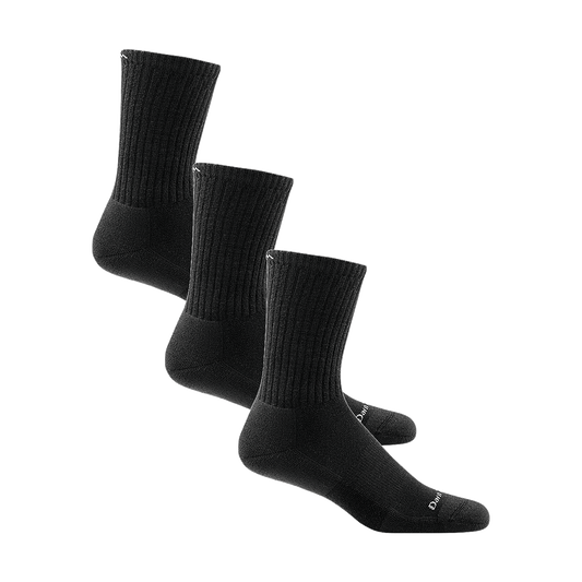 Bundle image of 3 Black 6157 The Standard Micro Crew Socks