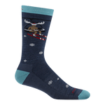 profile image of the 6234 Moose on the loose knit to give sock with snowflakes and a moose on a ski lift
