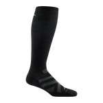 8001 men's RFL over-the-calf ski sock in black with gray chevron and darn tough signature on forefoot