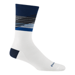 8032 men's lillehammer nordic boot ski sock in white with navy heel blue and gray on calf